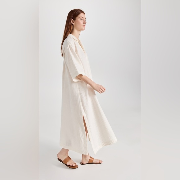 Madewell Isla Maxi Dress, Lighthouse Color, Button Down Kaftan, Size Large - Picture 4 of 16